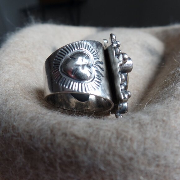Virgins Saints & Angels Ring NWOT San Benito Turquoise Sterling 6.5 - Picture 6 of 9